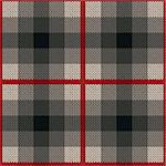 Seamless vector pattern as a woollen Celtic tartan plaid or a knitted fabric texture in red and grey colors