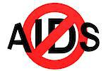 Stop aids have safe sex, 3D rendering