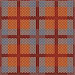 Seamless vector pattern as a woollen Celtic tartan plaid or a knitted fabric mainly in brown hues