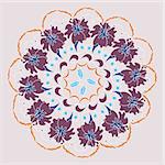 Vintage decorative elements, mandala pattern vector illustration