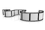 Isolated film with white background, 3D rendering