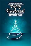 Christmas Greeting Card. Merry Christmas lettering. Card Template