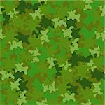 Camouflage Seamless Green Background. Military Woodland Style