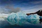 Iceberg reflecting on sea