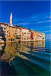 Waterfront View of Rovinj with Church of St Euphemia, Istria, Croatia