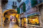 Archway in Alley in Rovinj, Istria, Croatia