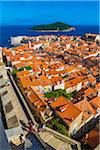 Overview of City Wall in Dubrovnik, Dalmatia, Croatia