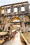 The Silver Gate of Diocletian's Palace in the Old Town of Split in the Split-Dalmatia County, Croatia