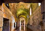 Basement Halls of Diocletian's Palace in the Old Town of Split in Split-Dalmatia County, Croatia