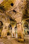 Basement Halls of Diocletian's Palace in the Old Town of Split in Split-Dalmatia County, Croatia