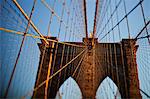 Brooklyn Bridge at sunrise,  New York City,  New York,  USA.