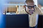 Businessman working at computer