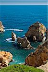 Rock Formations at Lagos, Algarve Coast, Portugal