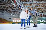 Family at ice-skating rink