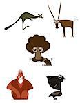 Cartoon funny animals set for design