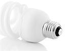Energy saving lightbulb details isolated on white background