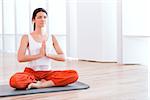 Beautiful woman practicing yoga