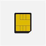 Simple web icon in vector: nano SIM card