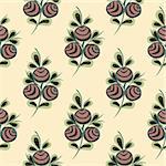 Vintage flower seamless pattern background. Elegant Vector texture Floral backgrounds.