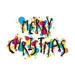 creative merry christmas festival greeting design vector