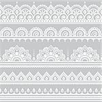 Repetitive vector ornament - orient traditional style on grey