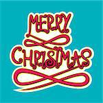 abstract merry christmas typography poster design vector