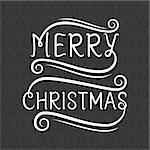 creative merry christmas typography with tree pattern design vector