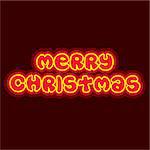 creative merry christmas typography with glow style design