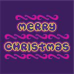 creative typography of merry christmas poster design