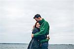 Sweden, Blekinge, Karlskrona, Salto, Couple hugging