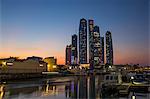 View of Etihad Towers, Abu Dhabi, United Arab Emirates, Middle East