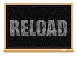 The programming code on education blackboard and message reload, easy to edit