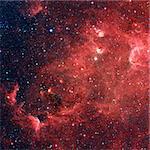 The North America nebula is an emission nebula in the constellation Cygnus, close to Deneb. Infrared view from NASA's Spitzer Space Telescope. Retouched image. Elements of this image furnished by NASA