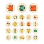 Thin line icons for business, finance and banking. Vector illustration.