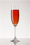 Rose champagne in a champagne flute