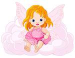 Illustration of cute baby fairy