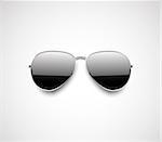 Glossy black aviator sunglasses summer fasion design