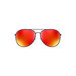 Glossy vector aviator sunglasses holiday summer vacation design