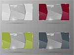 Glass banner set. Design template. Vector illustration