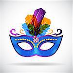 Masquerade Carnival Mask Icon Vector Illustration EPS10