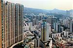 Residential building in Hong Kong. The city is one of the most populated areas in the world.