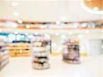 Abstract blurred supermarket for background, urban lifestyle concept