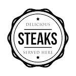 Steaks vintage stamp logo