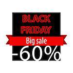 Black Friday sale inscription design template. Black Friday banner. Vector illustration