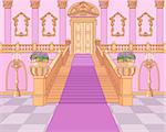 Luxury staircase in the magic palace