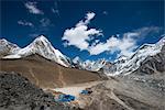 The last village on the Everest Base Camp trek lying at 5100m, Khumbu Region, Nepal, Himalayas, Asia