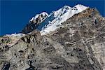 Climbers make their way to the summit of Lobuche, a 6119m peak in the Khumbu (Everest) Region, Nepal, Himalayas, Asia