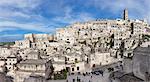 Sasso Barisano and cathedral, UNESCO World Heritage Site, Matera, Basilicata, Puglia, Italy, Europe