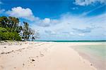 White sand and turquoise water at Laura (Lowrah) beach, Majuro atoll, Majuro, Marshall Islands, South Pacific