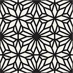 Vector Seamless Black and White Lace Ornamental Pattern. Abstract Geometric Background Design